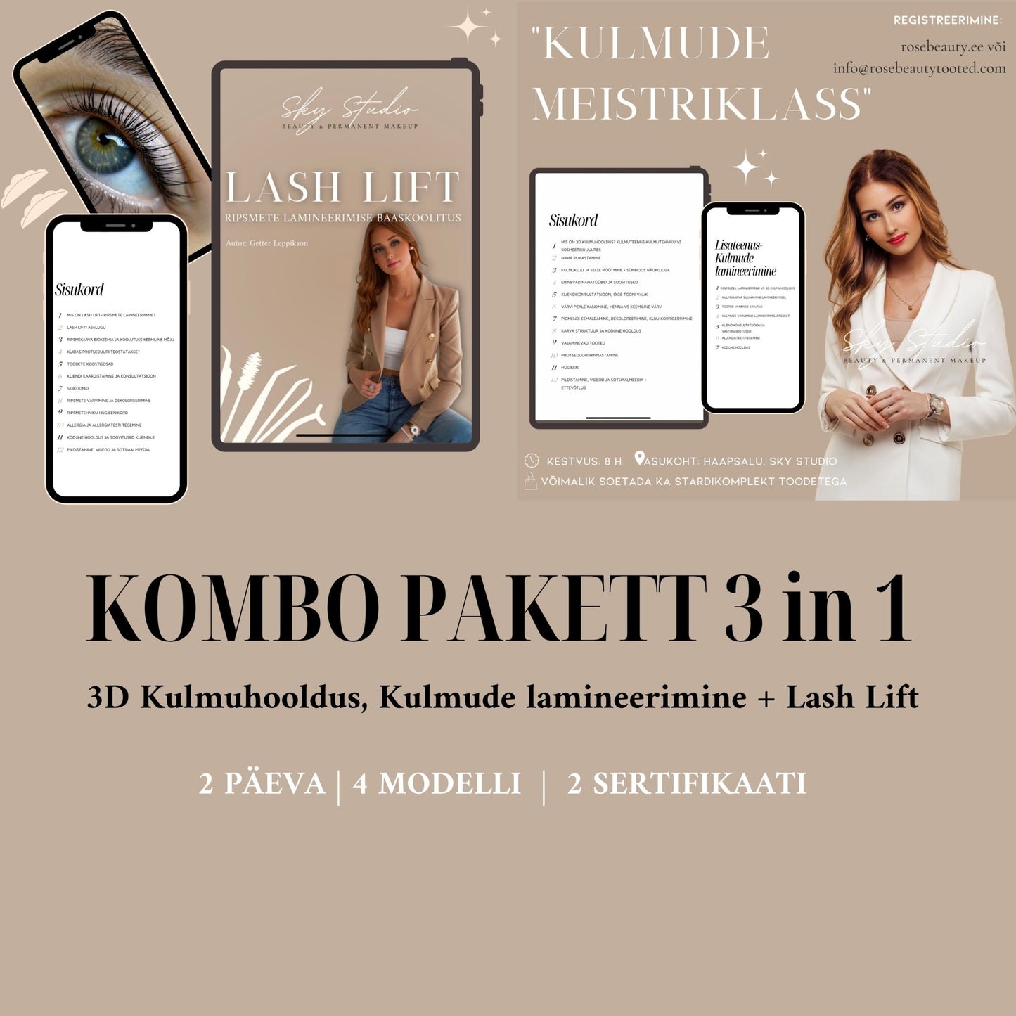 Lash Lift - Ripsmete lamineerimise koolitus - Sky Studio