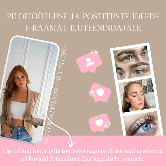 Pilditöötluse ja postituste ideede E - Raamat Iluteenindajale - Sky Studio